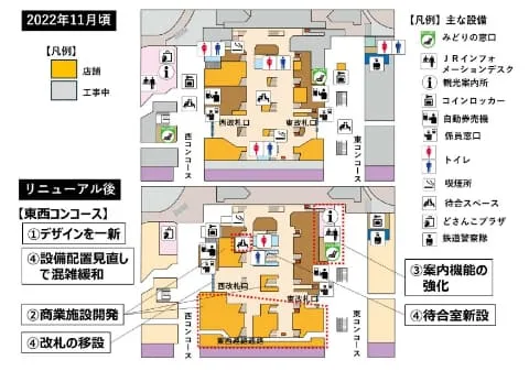 JR札幌駅の東西コンコース大規模リニューアル計画