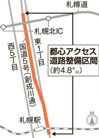 2026年7月1日スタート！創成川通の交通規制エリアと期間